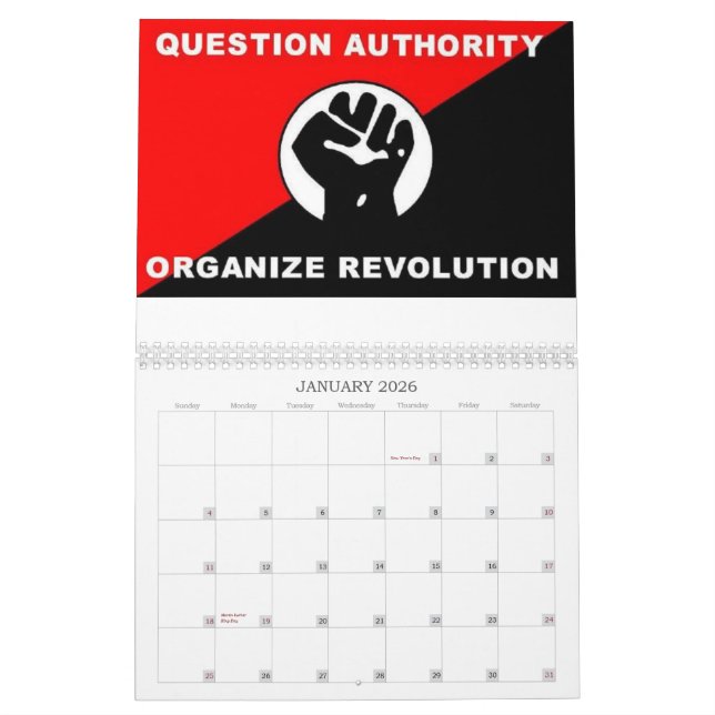 calendrier de l'anarchisme 2012 de guerre de (Jan 2026)