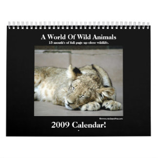 Calendrier de l'animal sauvage 2009 !