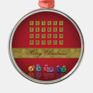 Calendrier de l'Avent Ornements de Noël