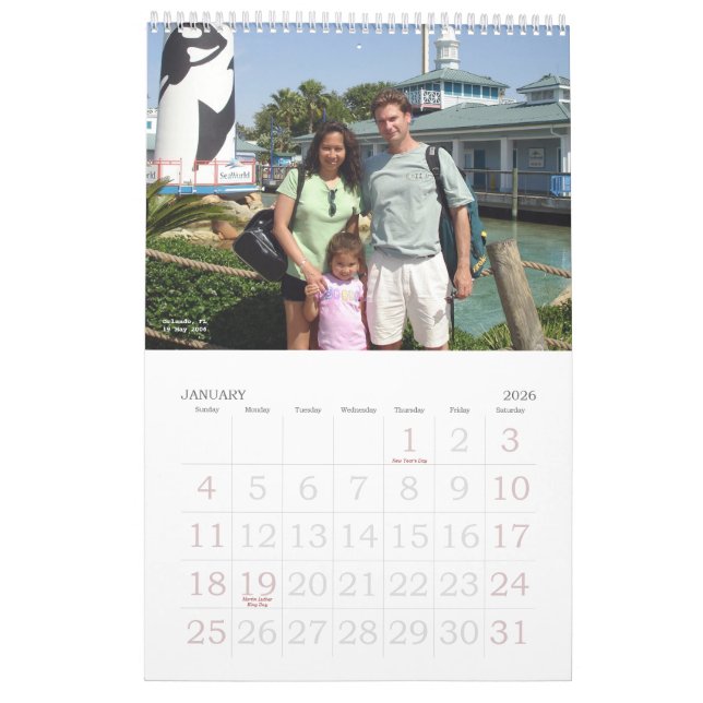 Calendrier de Le family (Jan 2026)
