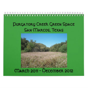 Calendrier de l'espace de vert de crique de