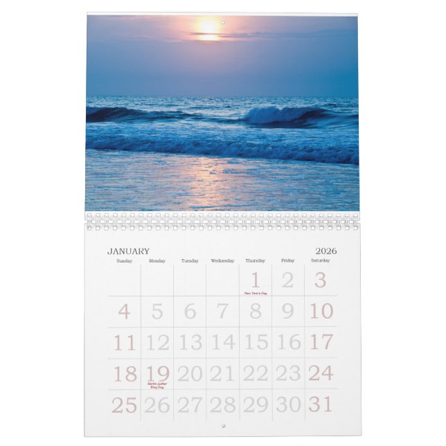 Calendrier de levers de soleil (Jan 2026)