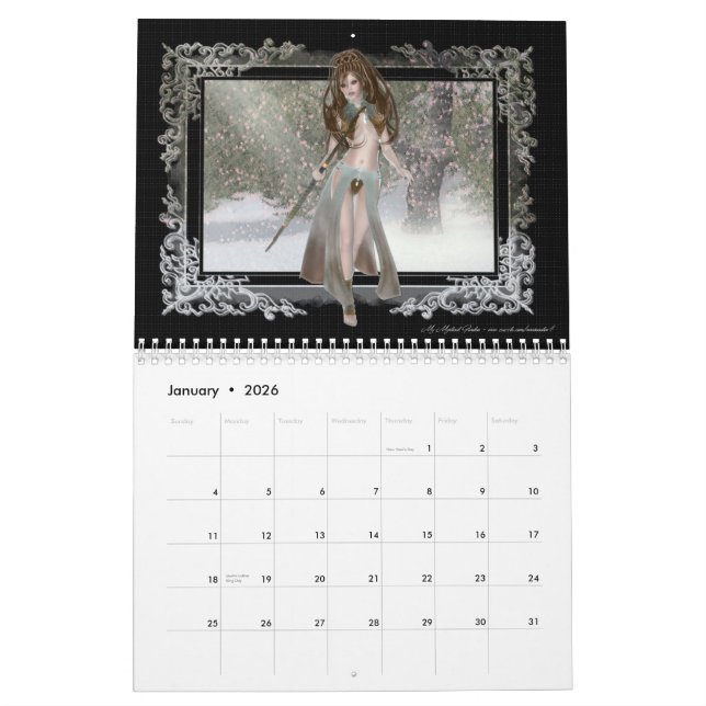 Calendrier de l'imaginaire 2011 d'elfes (Jan 2026)