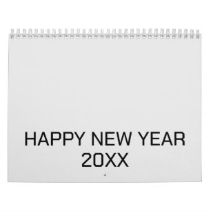 Calendrier de logo de texte personnalisé nouvelle 
