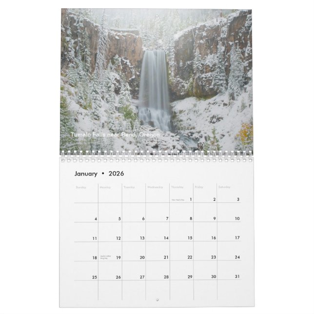 Calendrier de l'Orégon 2013 (Jan 2026)