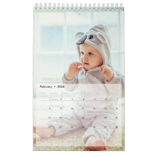 Calendrier de mise en page d'une photo de famille