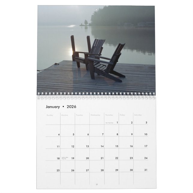 Calendrier de moments d'Adirondack (Jan 2026)