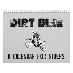 Calendrier de motocross de vélo de saleté.