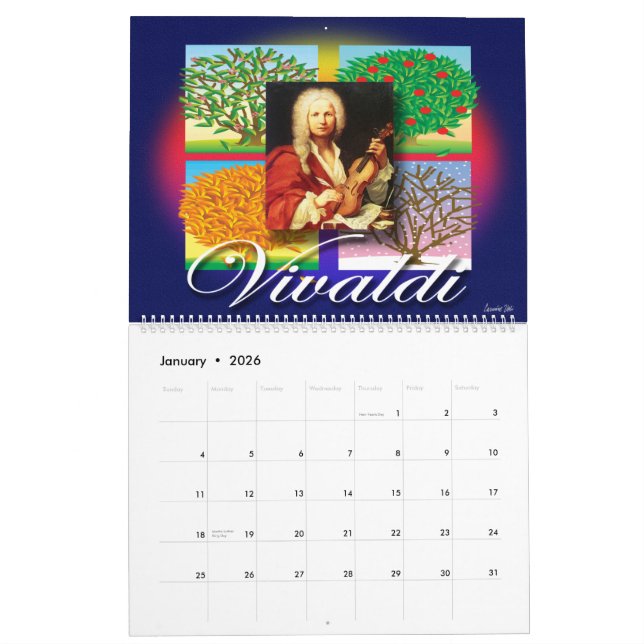 CALENDRIER DE MUSIQUE (Jan 2026)