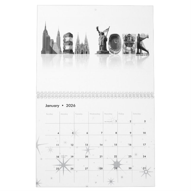 Calendrier de New York (Jan 2026)