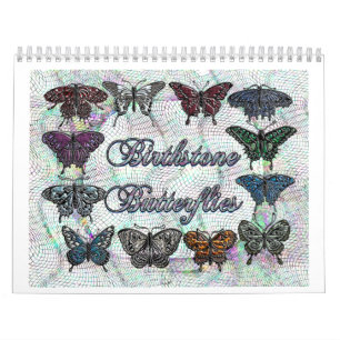Calendrier de papillon de pierre porte-bonheur