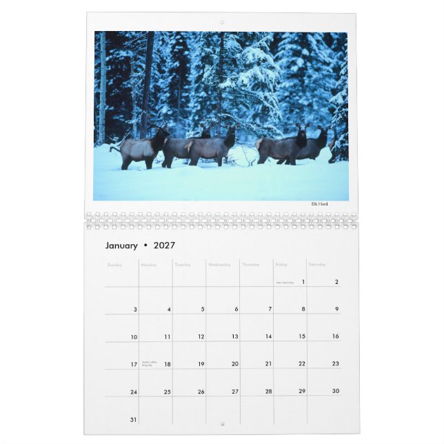 Calendrier de pays de Yaak (Jan 2027)