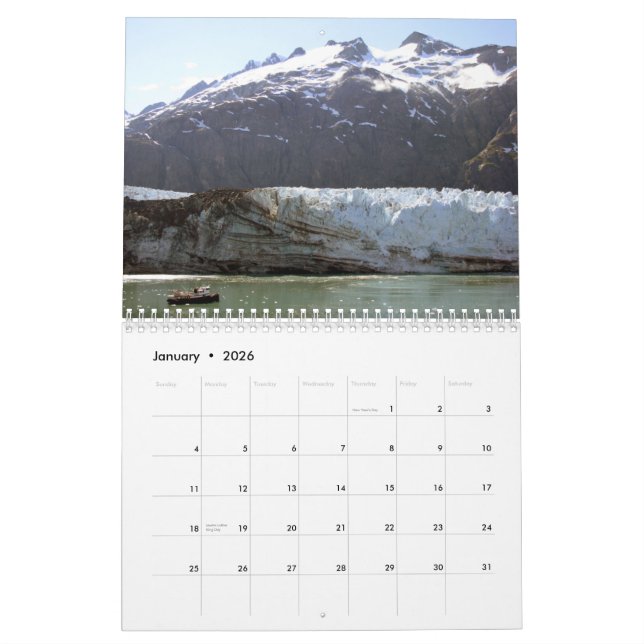 Calendrier de paysage de l'Alaska (Jan 2026)