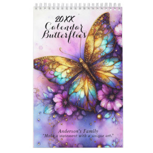 Calendrier de peinture des papillons