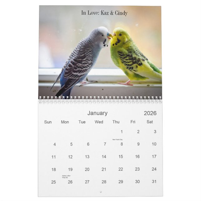 Calendrier de perruche (Jan 2026)