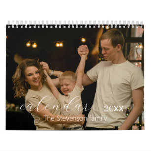 Calendrier de photo de famille moderne et élégant