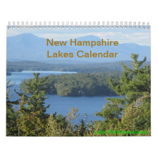 Calendrier de photographie de vacances de lacs