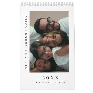 Calendrier de photos de famille minimaliste modern