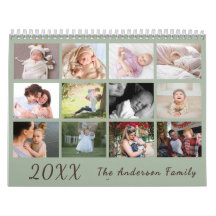 Calendrier de photos de famille moderne 2026 – ver