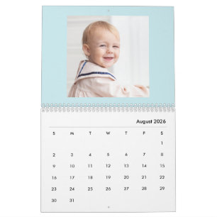 Calendrier de photos de famille moderne pour bébé