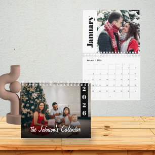 Calendrier de photos de famille personnalisé 2026