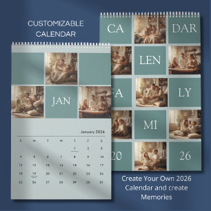 Calendrier de photos de famille personnalisé minim