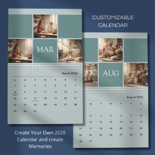 Calendrier de photos de famille personnalisé minim