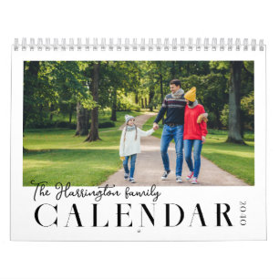 Calendrier de photos de famille personnalisé moder