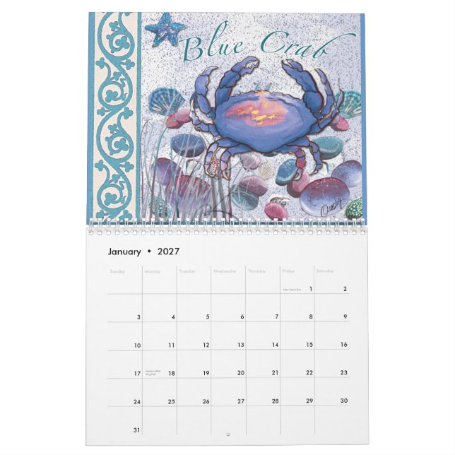 Calendrier de plage (Jan 2027)