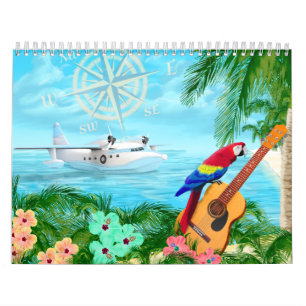 Calendrier de plage des îles tropicales