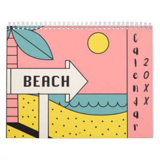 Calendrier de plage d'été