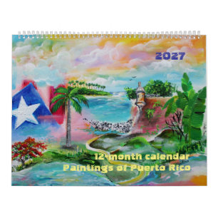 Calendrier de Porto Rico 2027 sur 12 mois