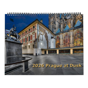 Calendrier de Prague au crépuscule 2026