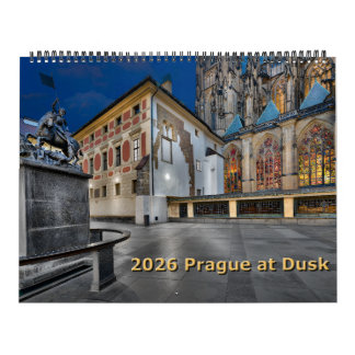 Calendrier de Prague au crépuscule 2026