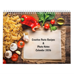 Calendrier de recettes de pâtes créatives et notes