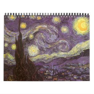 Calendrier de retour à l'école de Van Gogh 18 mois