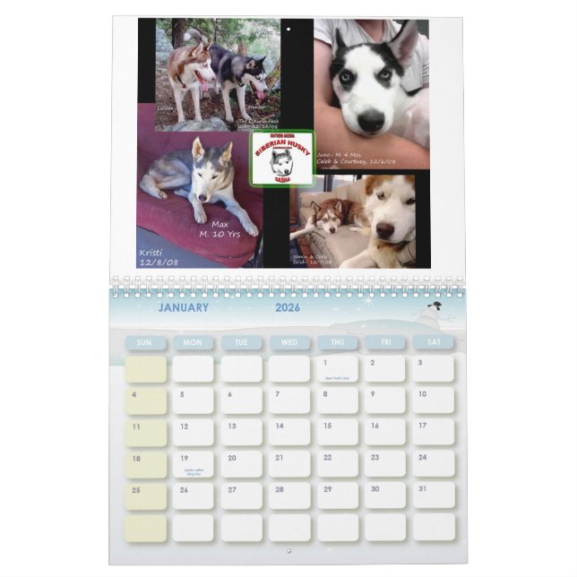 Calendrier de SASHA 2009 (Jan 2026)