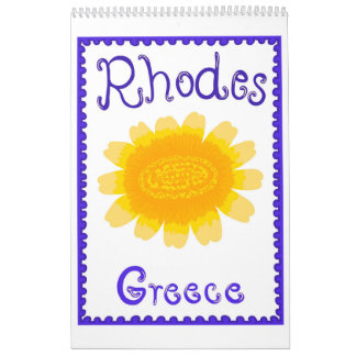 Calendrier de scènes et motifs d'été grecs