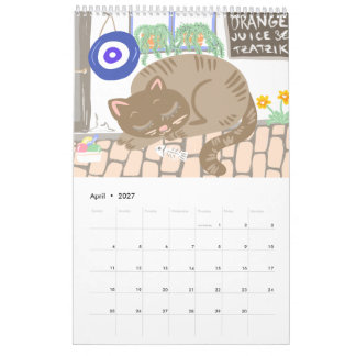 Calendrier de scènes et motifs d'été grecs