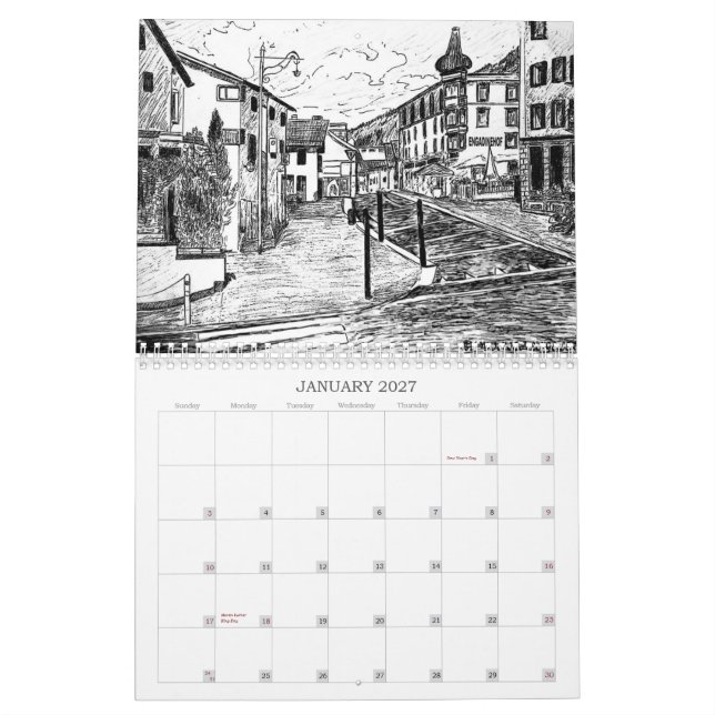 Calendrier de Suisse de pays (Jan 2027)