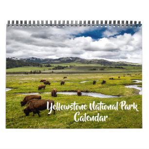 Calendrier de taille moyenne du parc Yellowstone