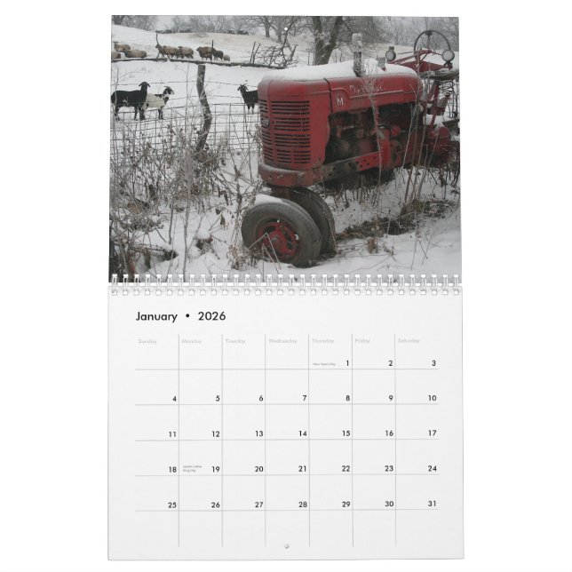 Calendrier de tracteur : Tracteurs classiques (Jan 2026)