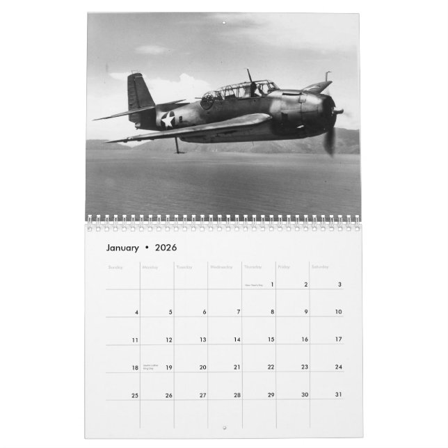 Calendrier de vengeur de TBF (Jan 2026)