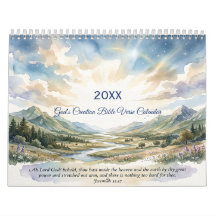 Calendrier de versets bibliques sur la création de