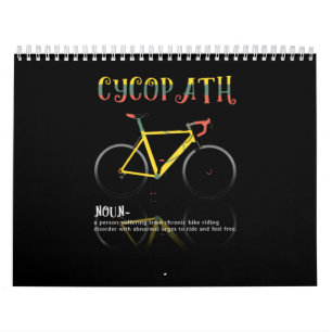 Calendrier Définition Drôle amusant Cadeau addict pour cycl