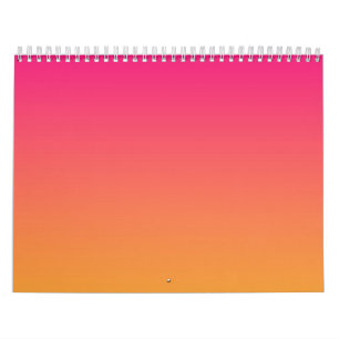 Calendrier dégradé rose et orange