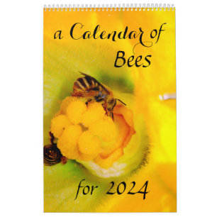 Calendrier des abeilles pour 2024 - 11 x 14¼ pouce