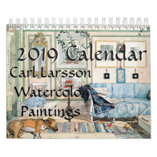 Calendrier des aquarelles 2019 de famille de Carl