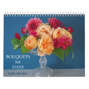 Calendrier des bouquets pour les jours du mur de f