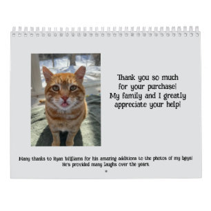Calendrier des chats de Kellye